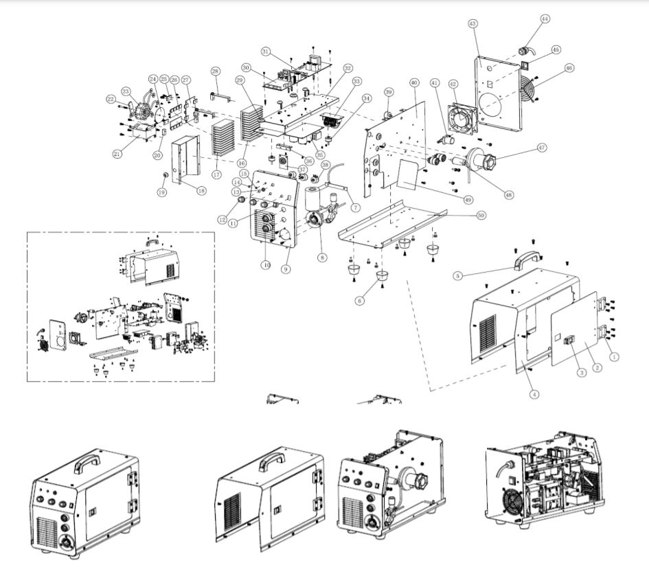 ЗАПЧАСТИ ДЛЯ ИНВЕРТОРА СВАРОЧНОГО ELITECH АИС 160П