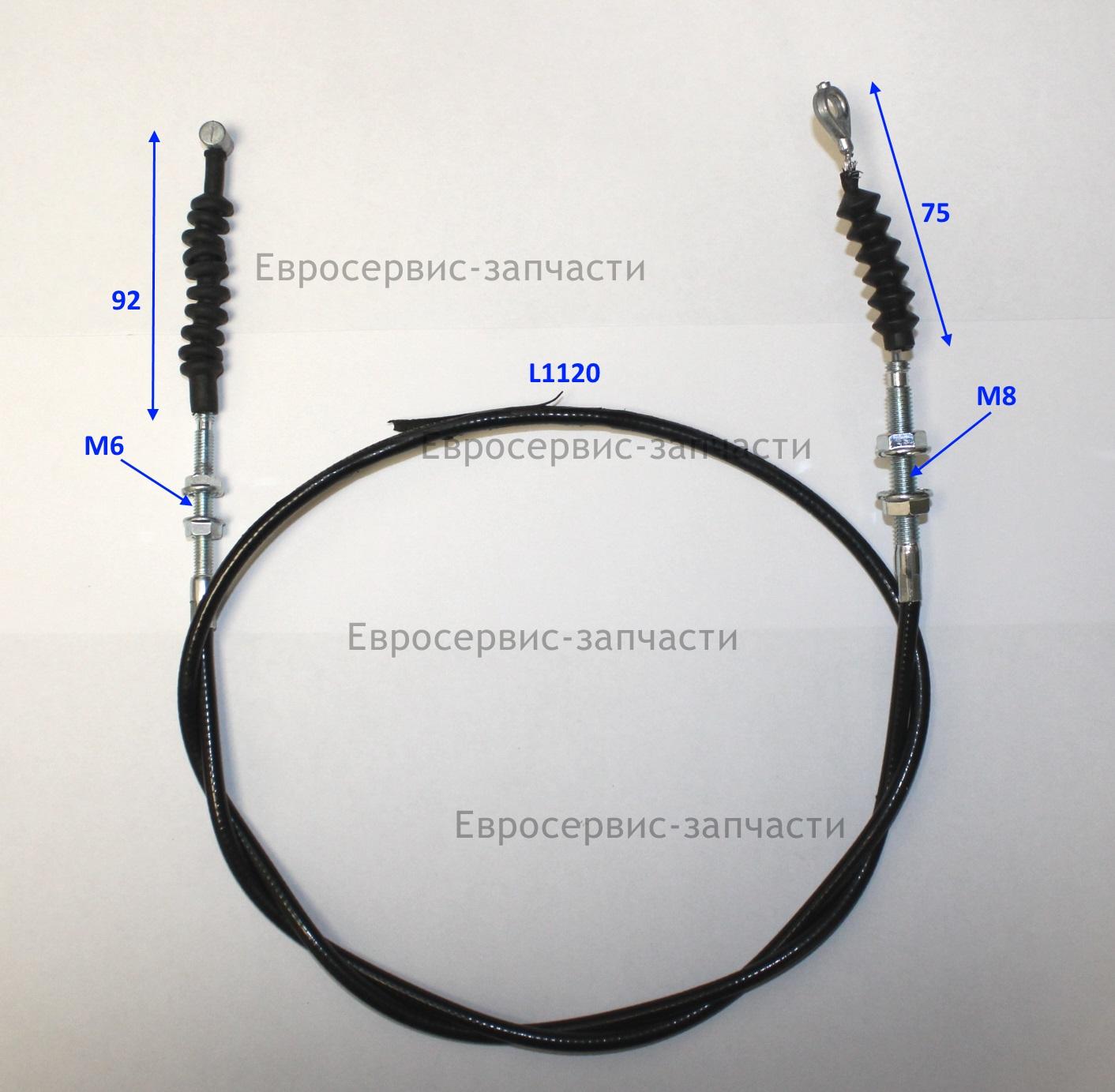 Тросик изменения наклона козырька желоба